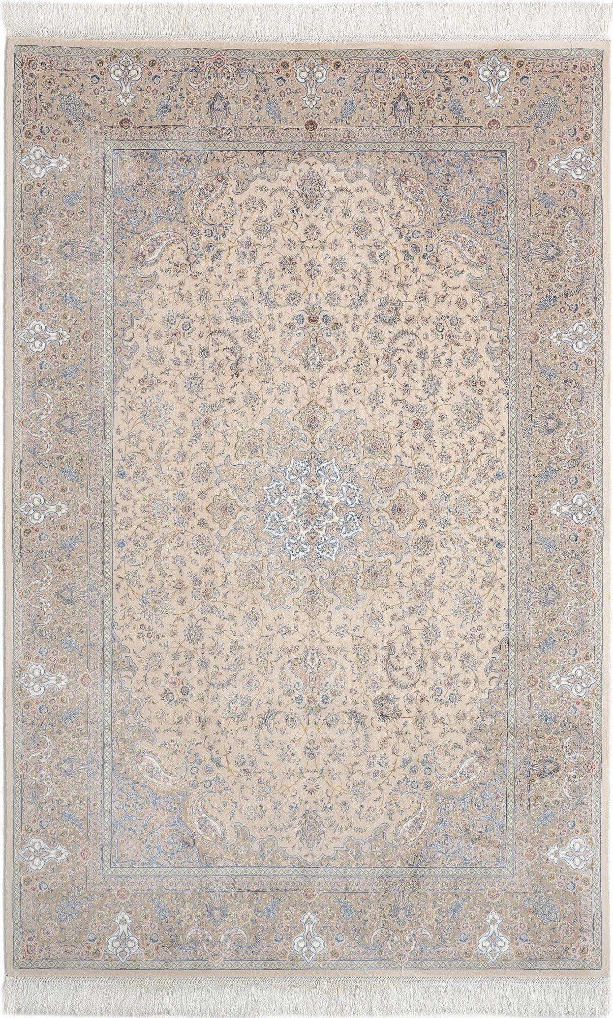 4' 11 x 7' 5 Ghom Design Rug