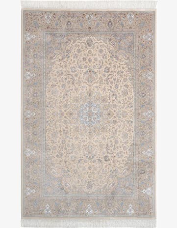 4' 11 x 7' 5 Ghom Design Rug