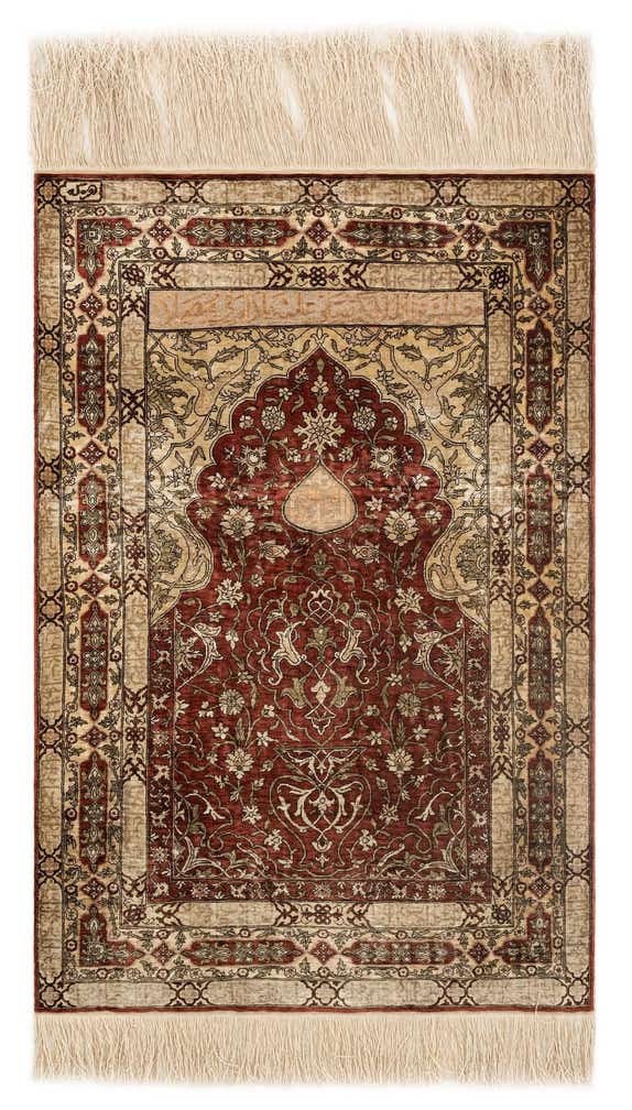 2' 5 x 3' 7 Hand Knotted Ghom Persian Rug