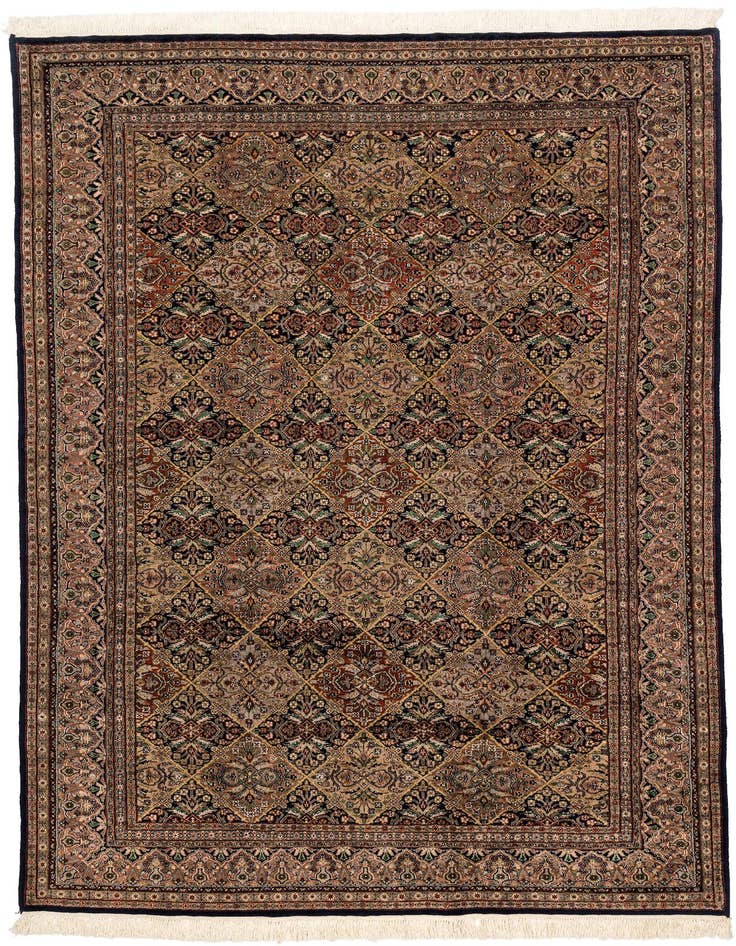 Detail image of 6' 4 x 9' 10 Hand Knotted Ghom Oriental Wool Rug