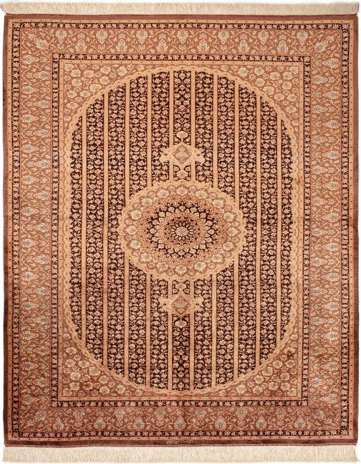 Detail image of 4' 6 x 6' 8 Ghom Silk Rug