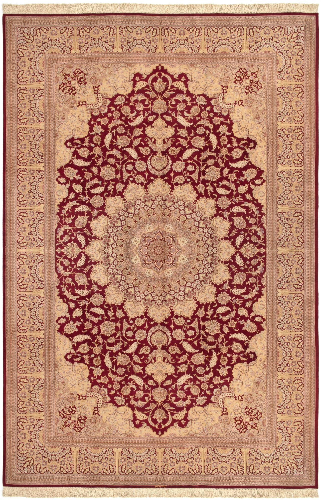 6' 6 x 9' 9 Ghom Silk Rug