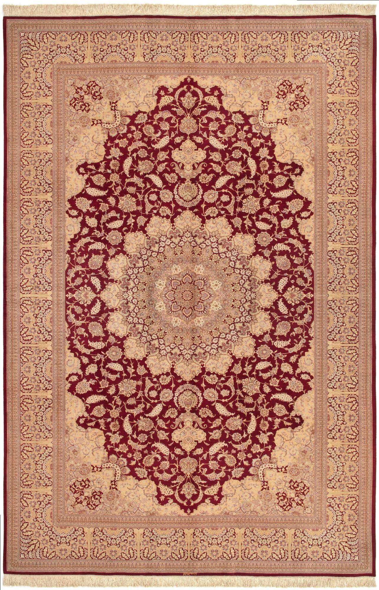 6' 6 x 9' 9 Ghom Silk Rug