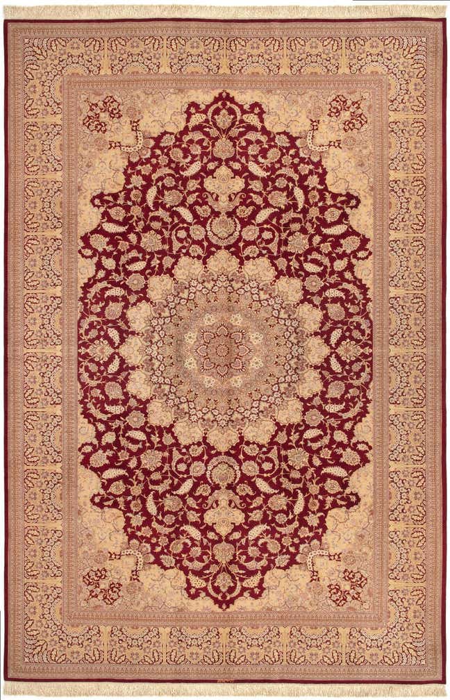 6' 6 x 9' 9 Ghom Silk Rug