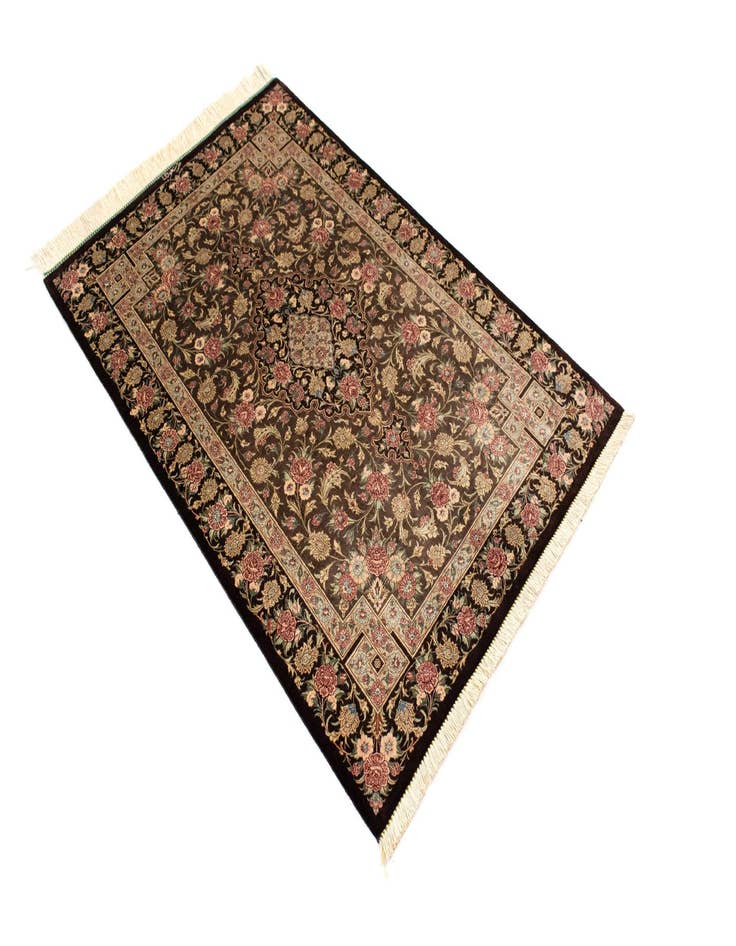 Detail image of 2' 7 x 3' 11 Ghom Silk Rug