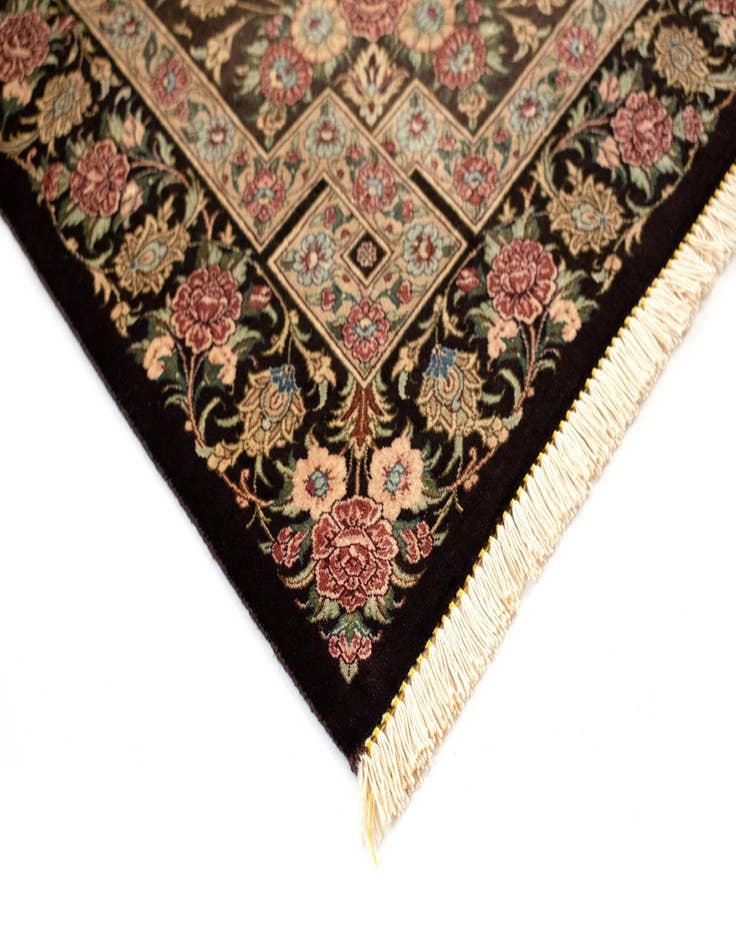 Detail image of 2' 7 x 3' 11 Ghom Silk Rug