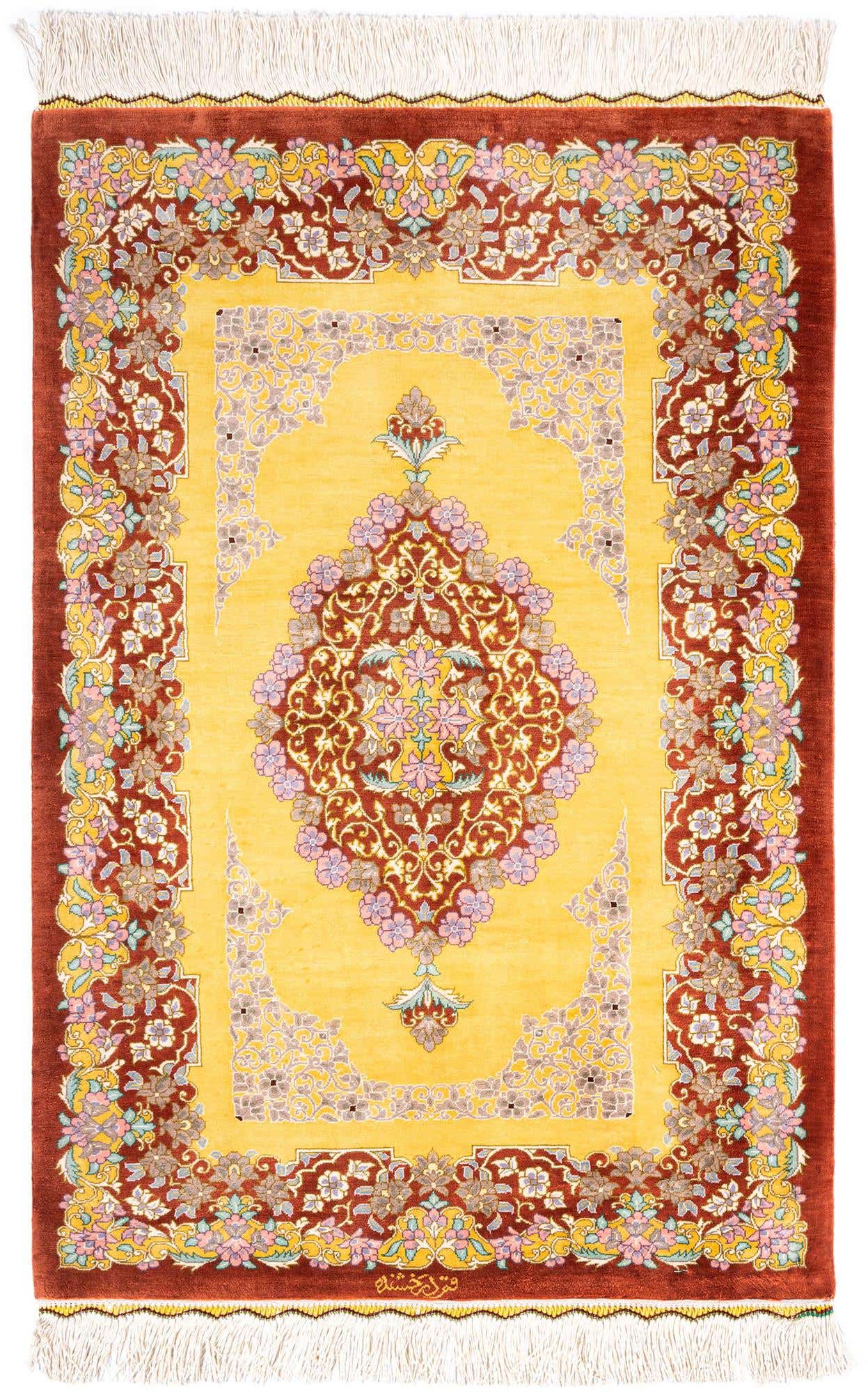 60cm x 90cm Ghom Silk Alfombra