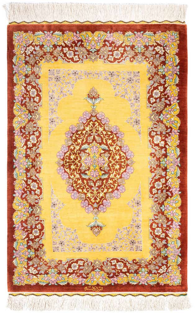 60cm x 90cm Ghom Silk Alfombra