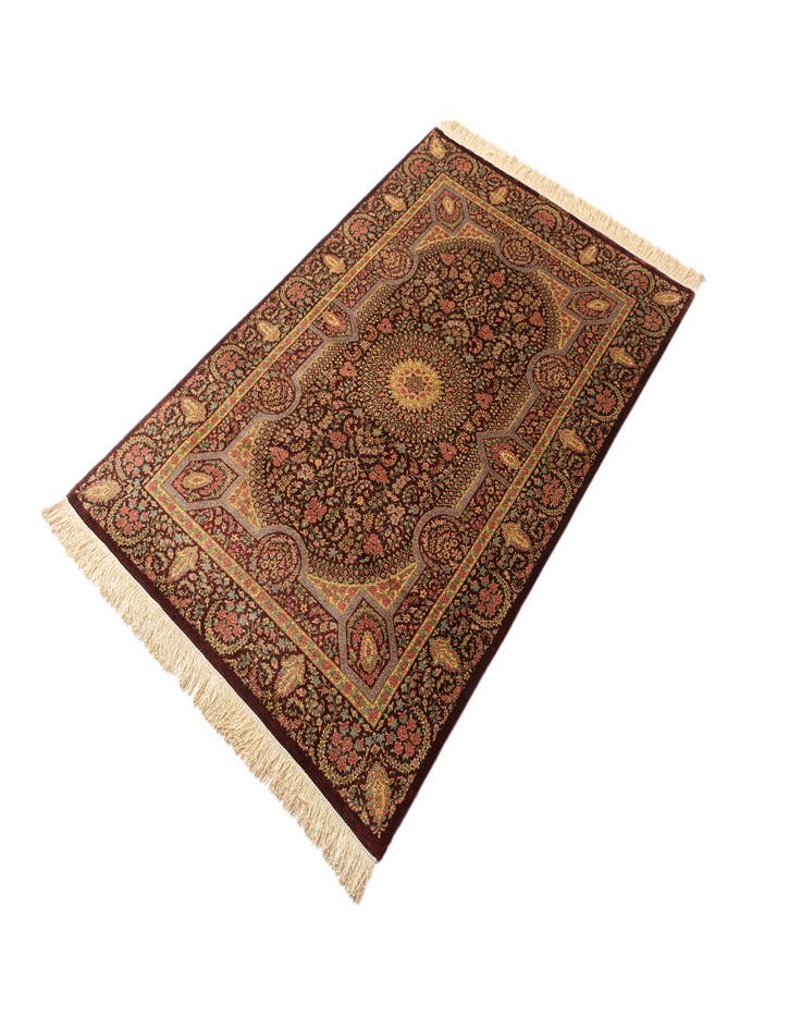 Detail image of 3' 3 x 5' 1 Ghom Silk Rug