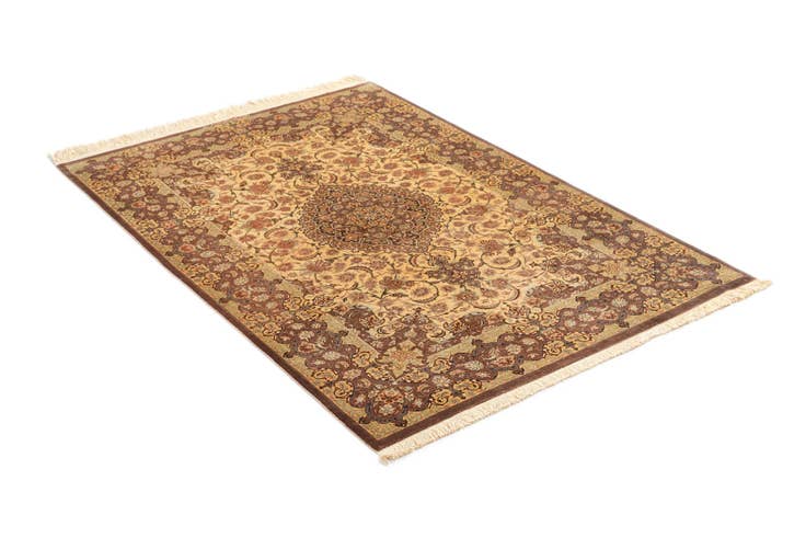 Detail image of 3' 4 x 5' 1 Ghom Silk Rug