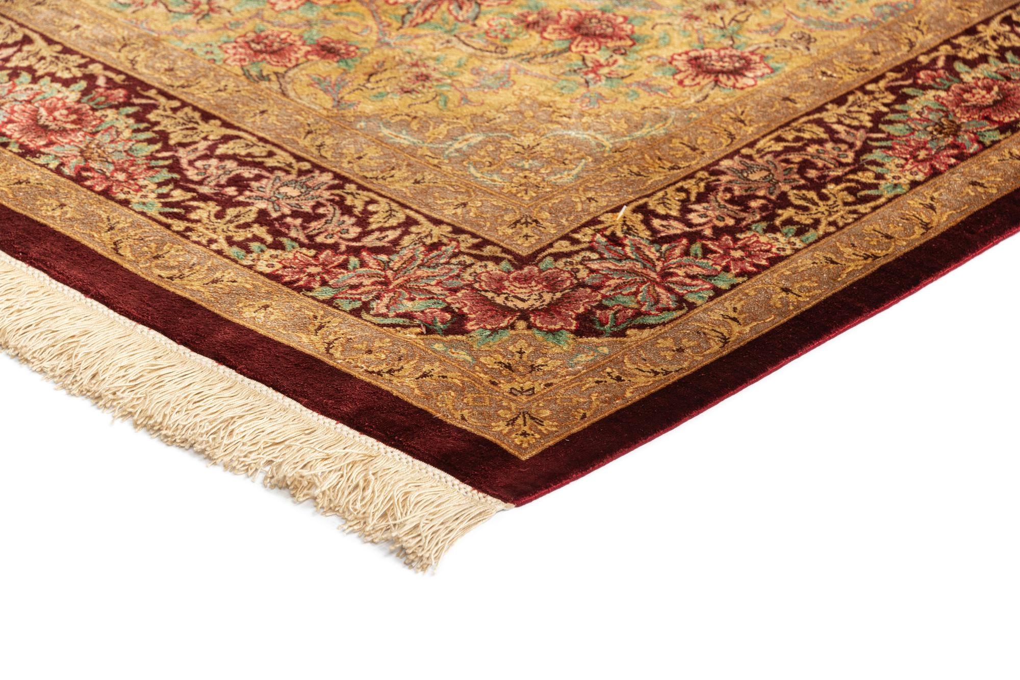 3' 4 x 5' 3 Ghom Silk Rug