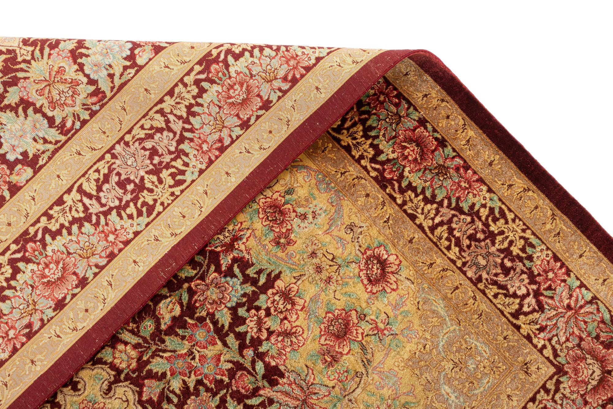3' 4 x 5' 3 Ghom Silk Rug