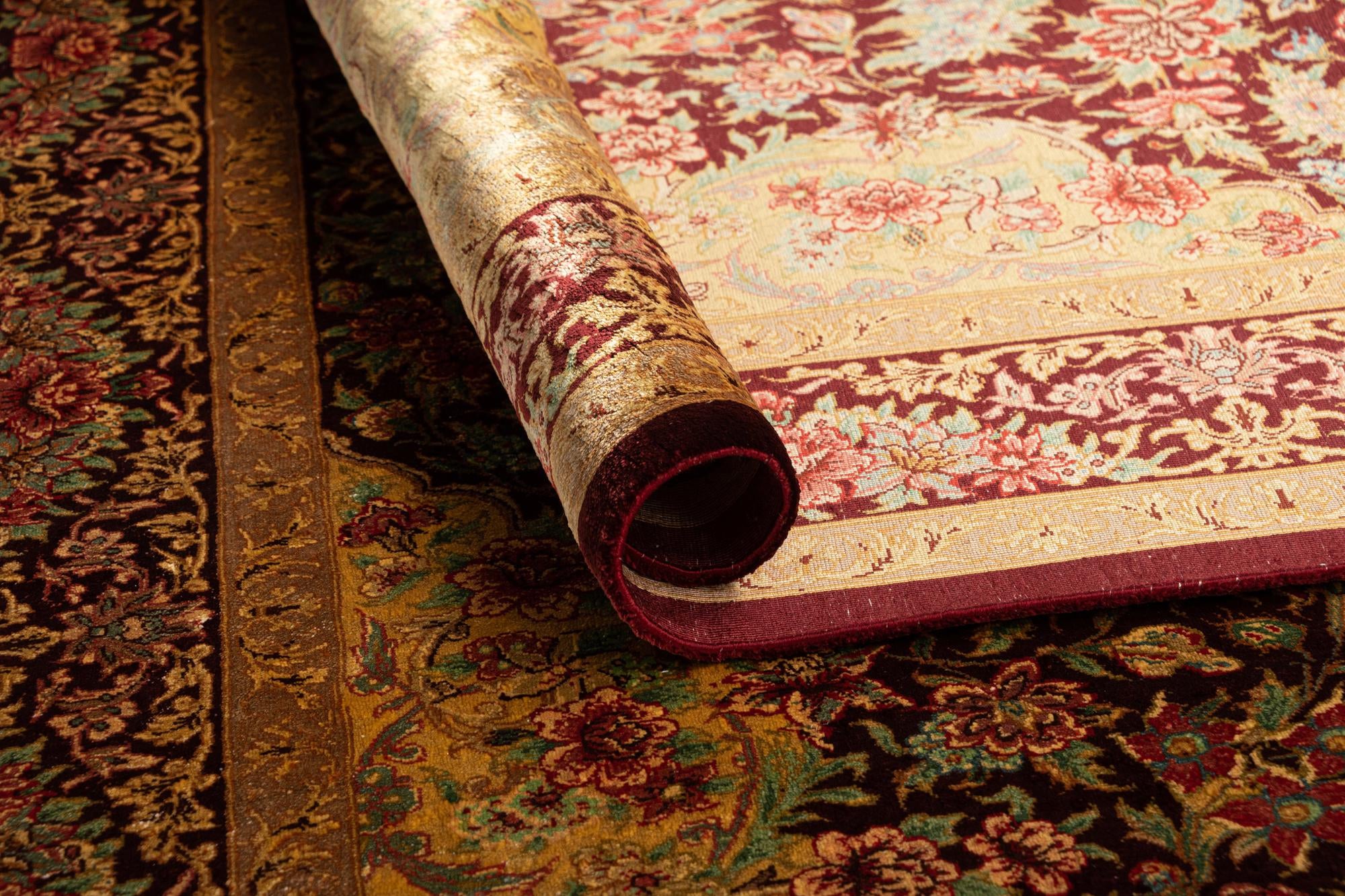 3' 4 x 5' 3 Ghom Silk Rug