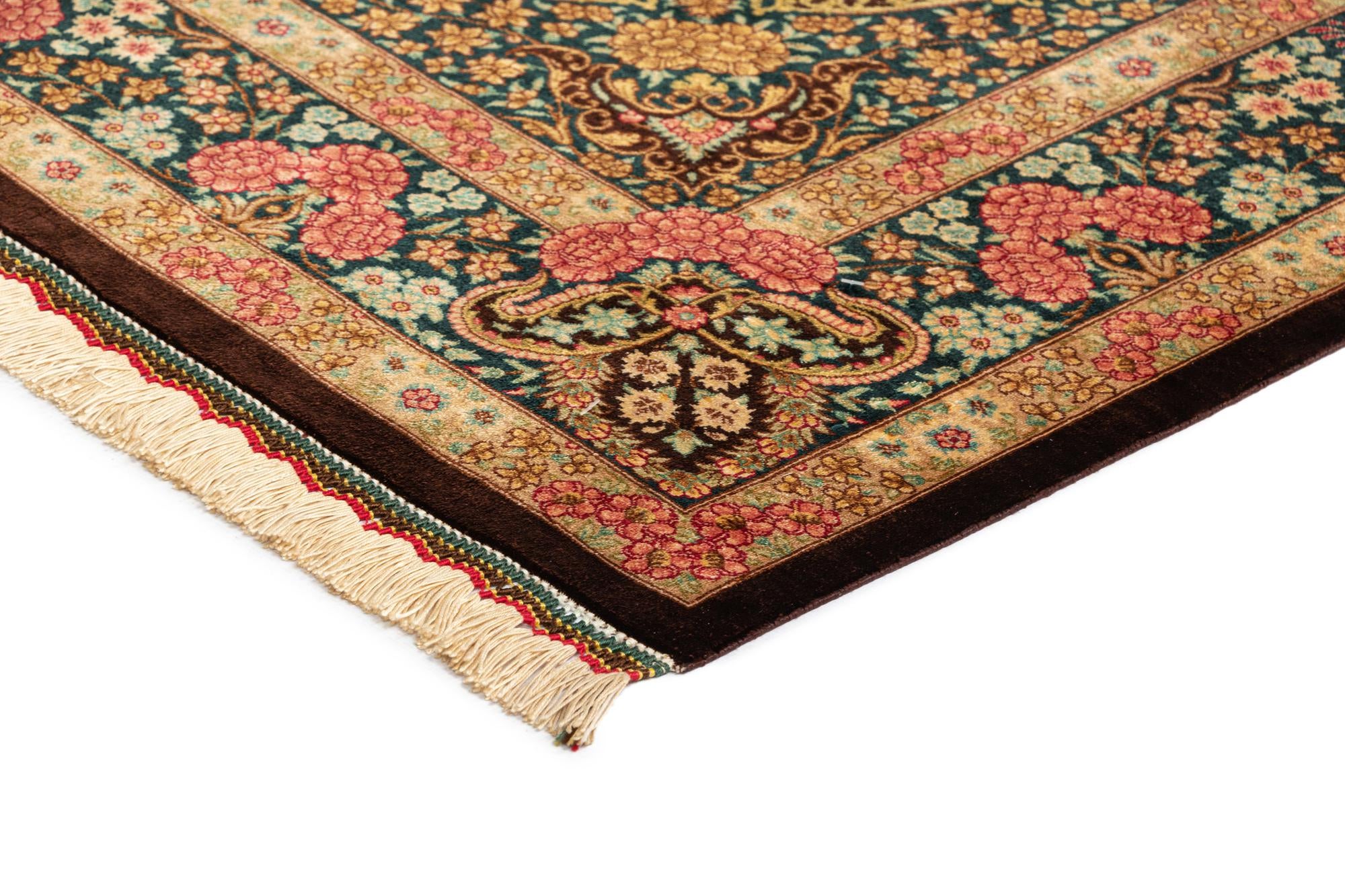 3' 4 x 4' 9 Ghom Silk Rug