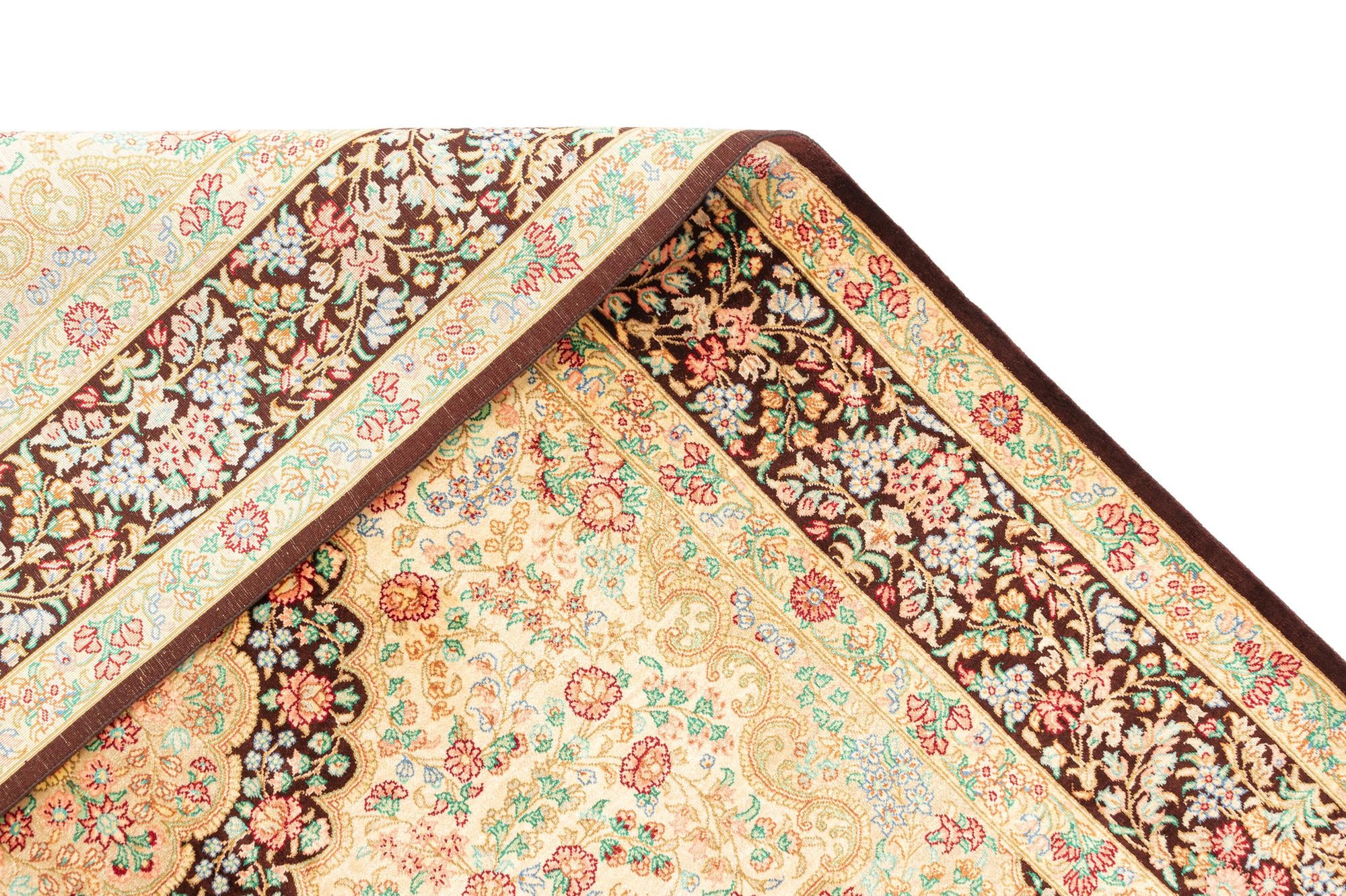 3' 3 x 4' 11 Ghom Silk Rug