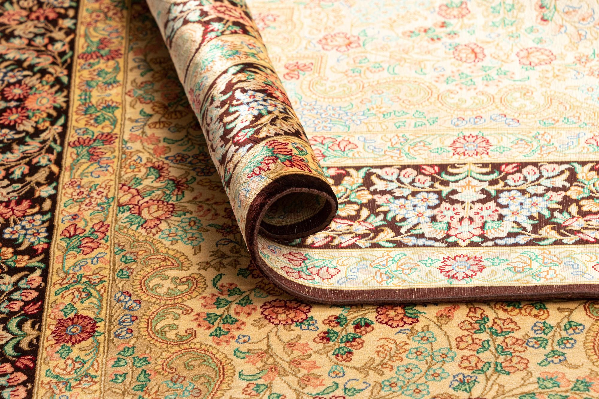 3' 3 x 4' 11 Ghom Silk Rug