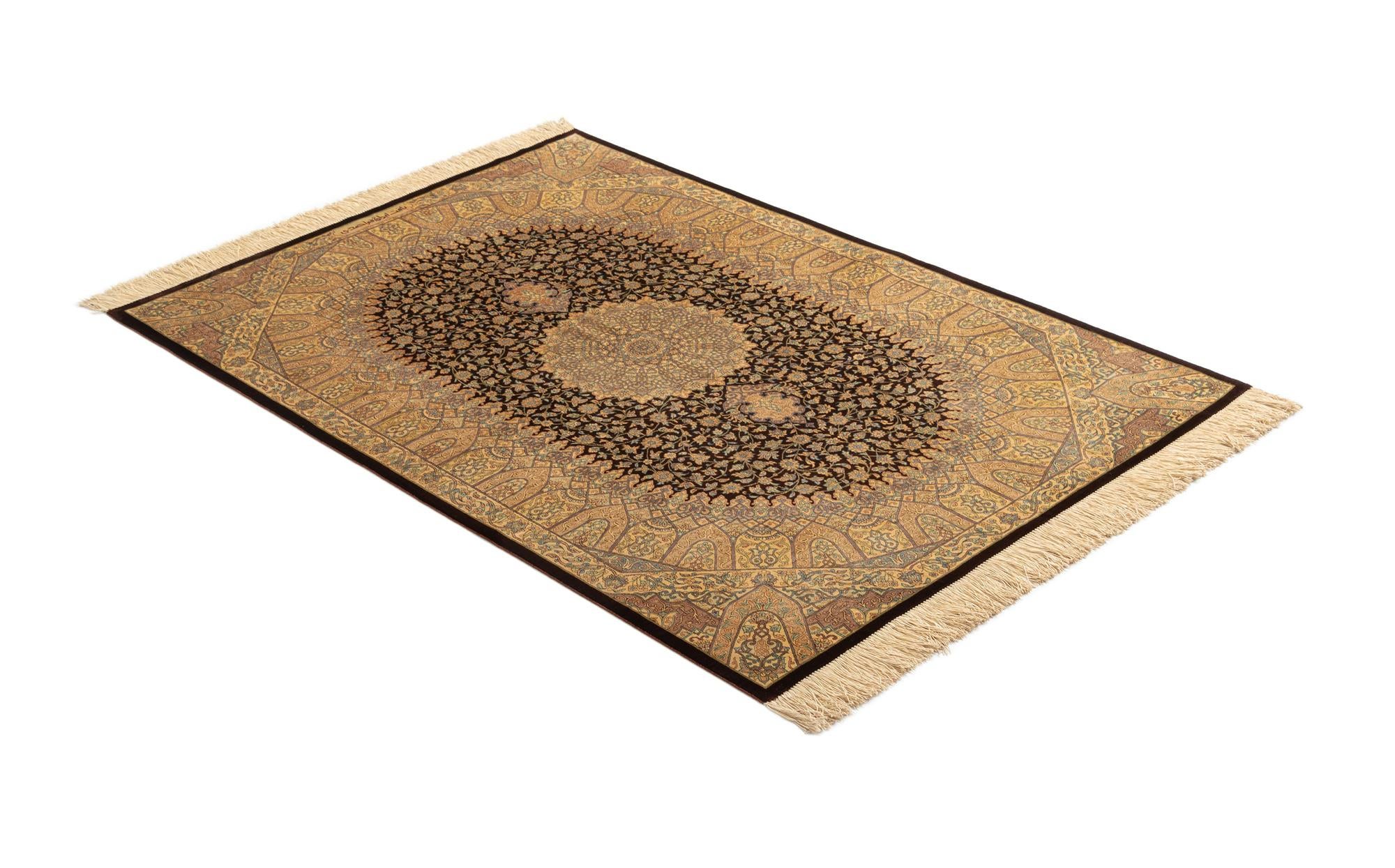 3' 4 x 5' 1 Ghom Silk Rug