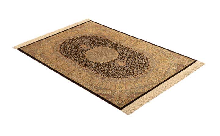 3' 4 x 5' 1 Ghom Silk Rug