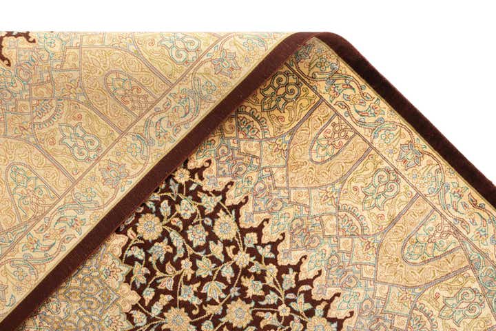 3' 4 x 5' 1 Ghom Silk Rug