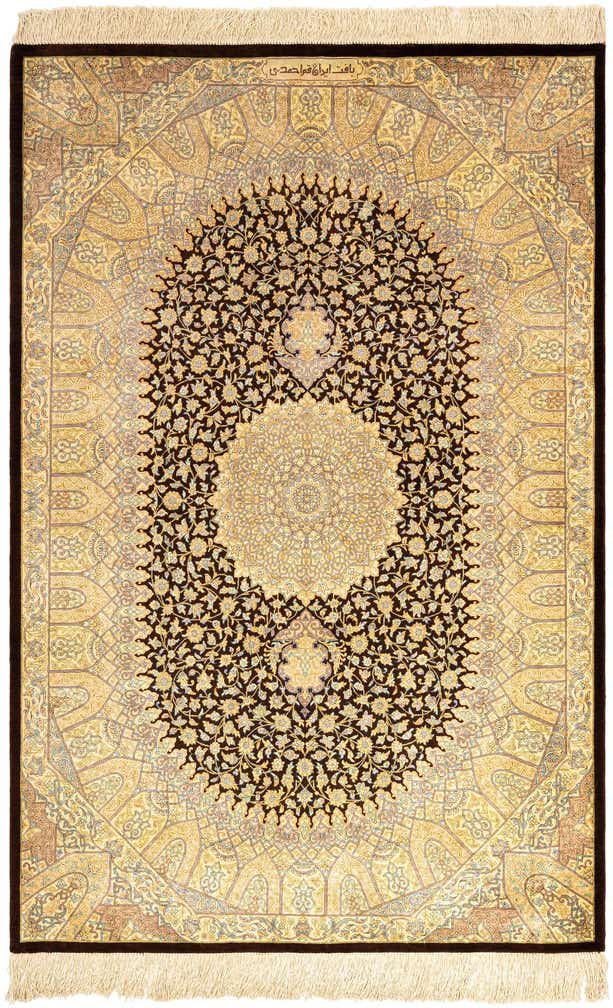 3' 4 x 5' 1 Ghom Silk Rug