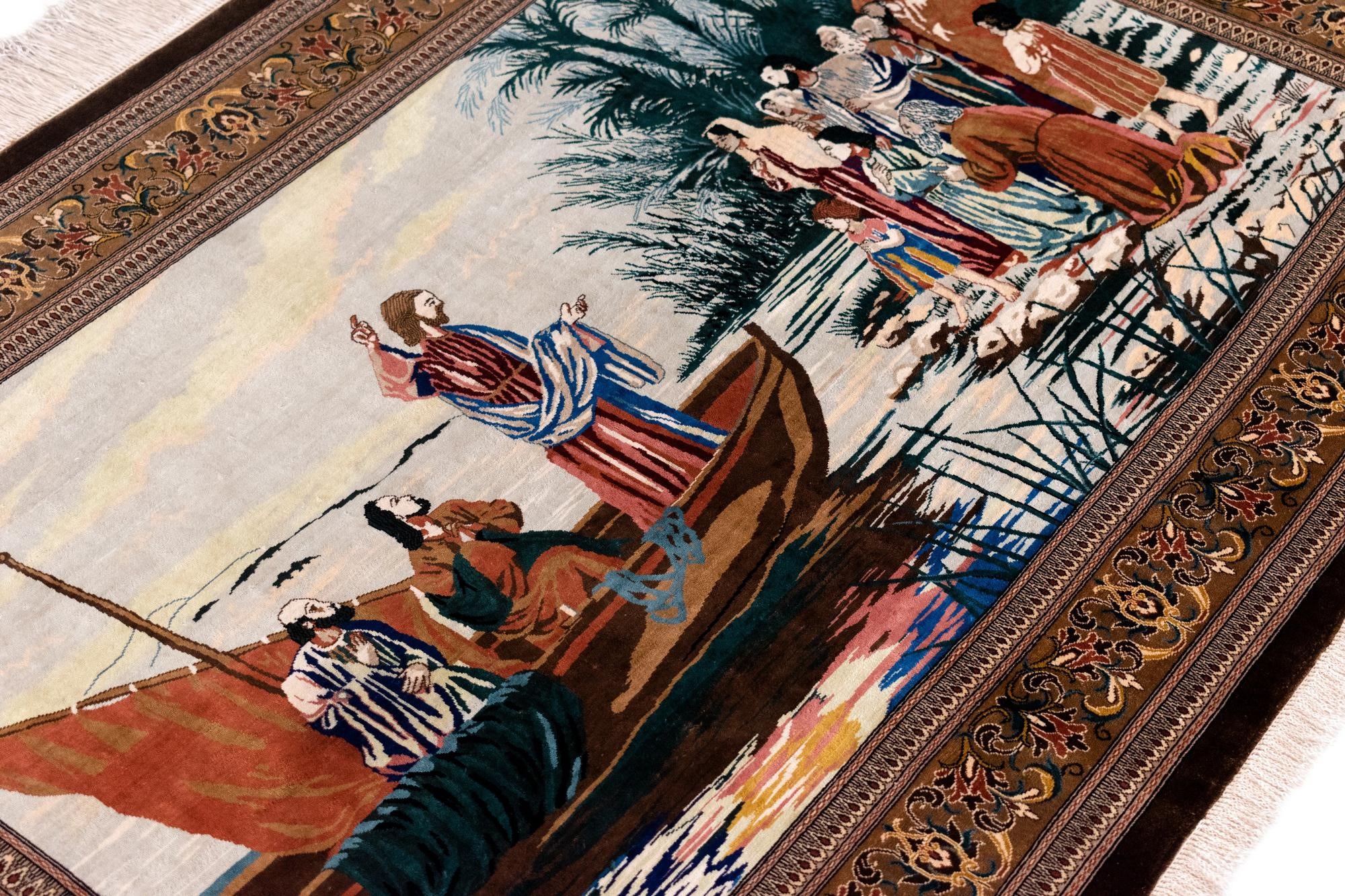 95cm x 145cm Ghom Silk Rug