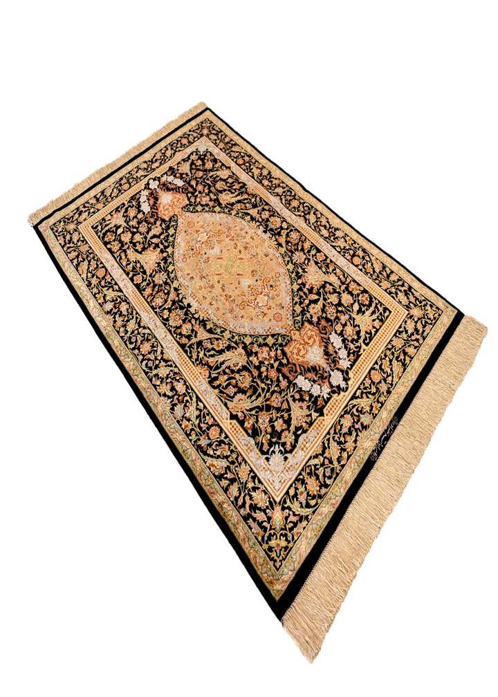 3' 3 x 4' 11 Ghom Silk Rug