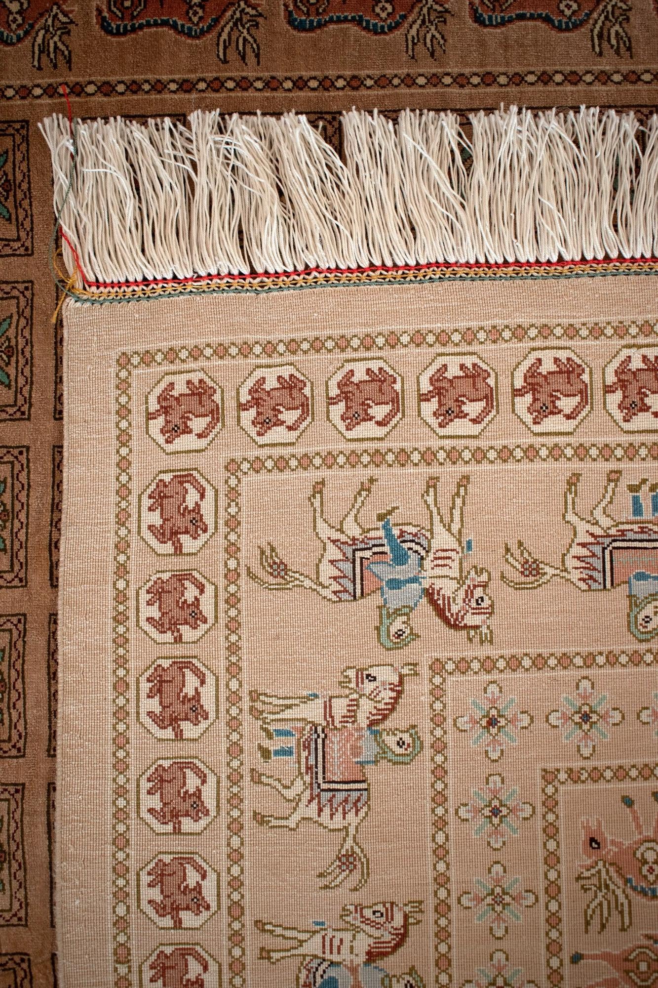 3' 3 x 4' 11 Ghom Silk Rug
