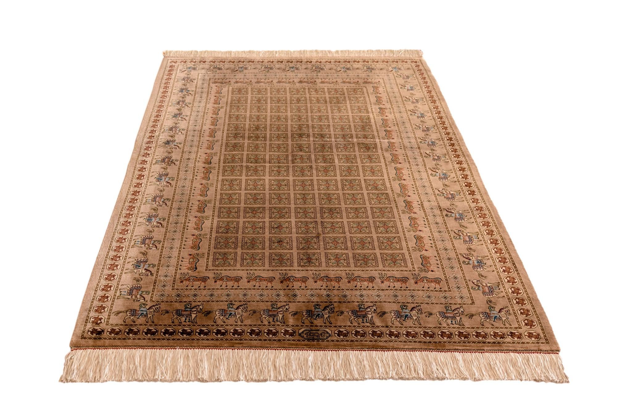3' 3 x 4' 11 Ghom Silk Rug