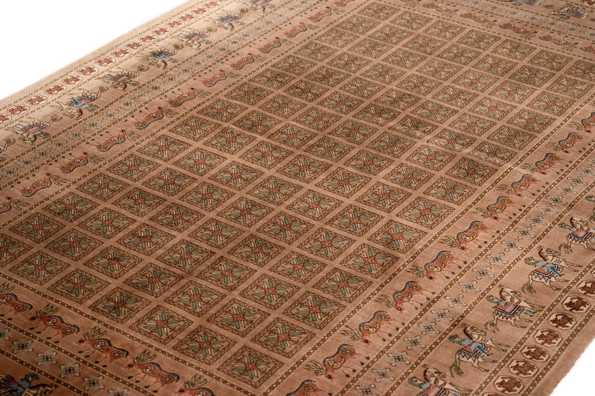 3' 3 x 4' 11 Ghom Silk Rug
