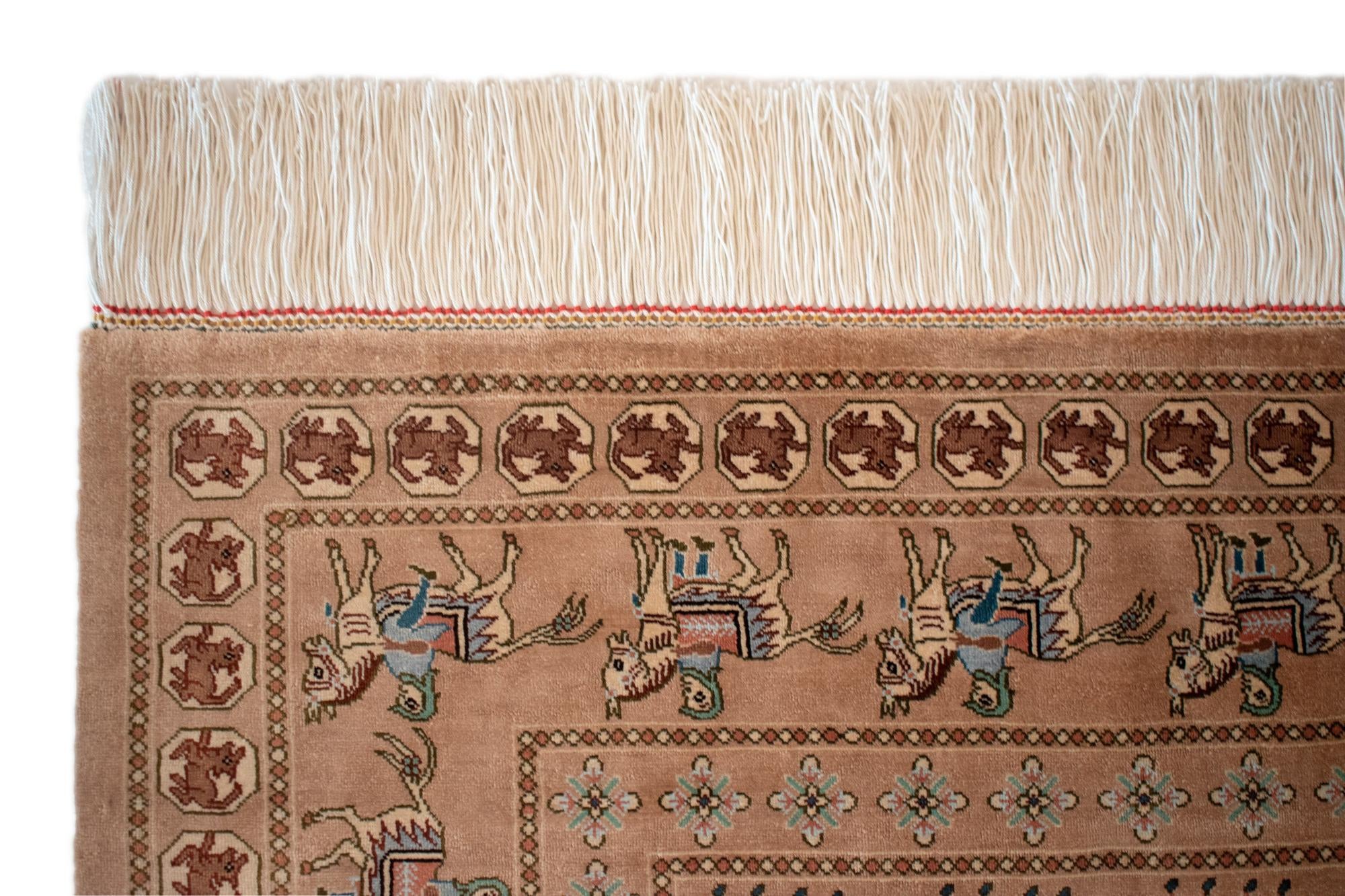 3' 3 x 4' 11 Ghom Silk Rug