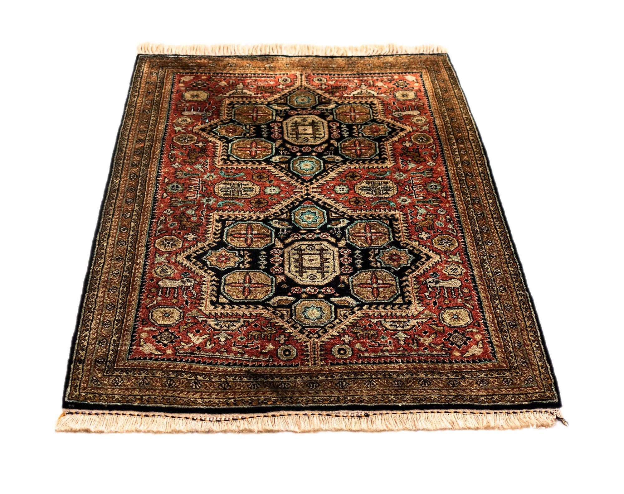 1' 10 x 2' 8 Ghom Silk Rug