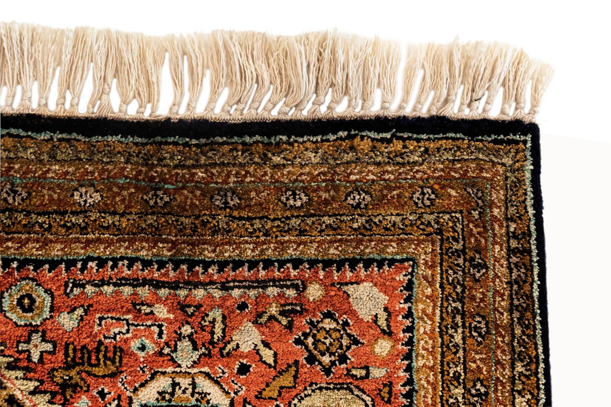 1' 10 x 2' 8 Ghom Silk Rug