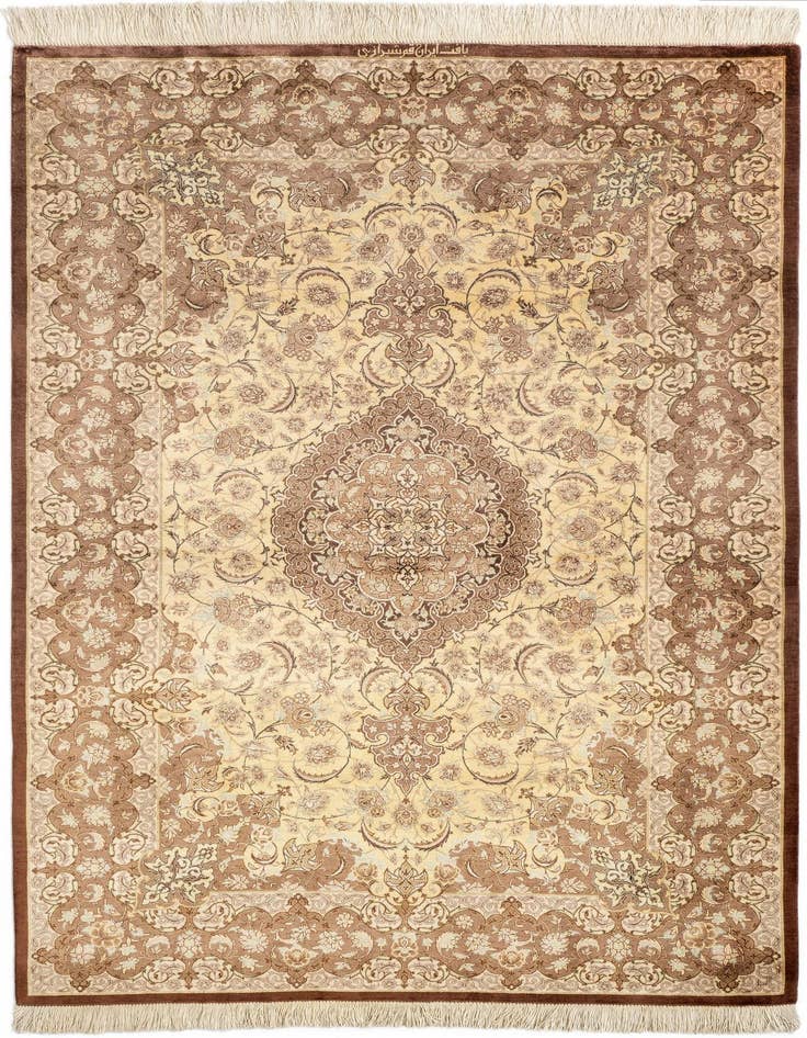 Detail image of 3' 3 x 5' Ghom Silk Rug