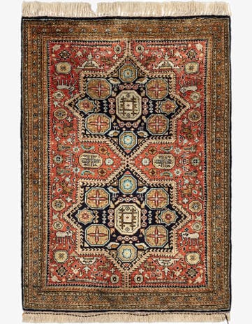 1' 10 x 2' 8 Ghom Silk Rug