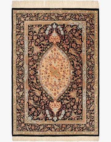 3' 3 x 4' 11 Ghom Silk Rug