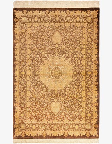 3' 4 x 5' 1 Ghom Silk Rug