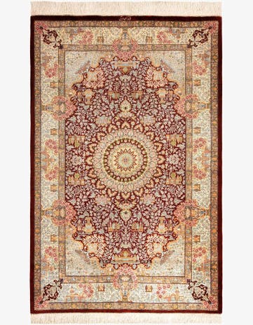 3' 3 x 5' 1 Ghom Silk Rug