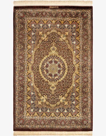 3' 1 x 5' Ghom Silk Rug