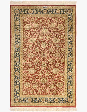 2' 7 x 3' 11 Ghom Silk Rug