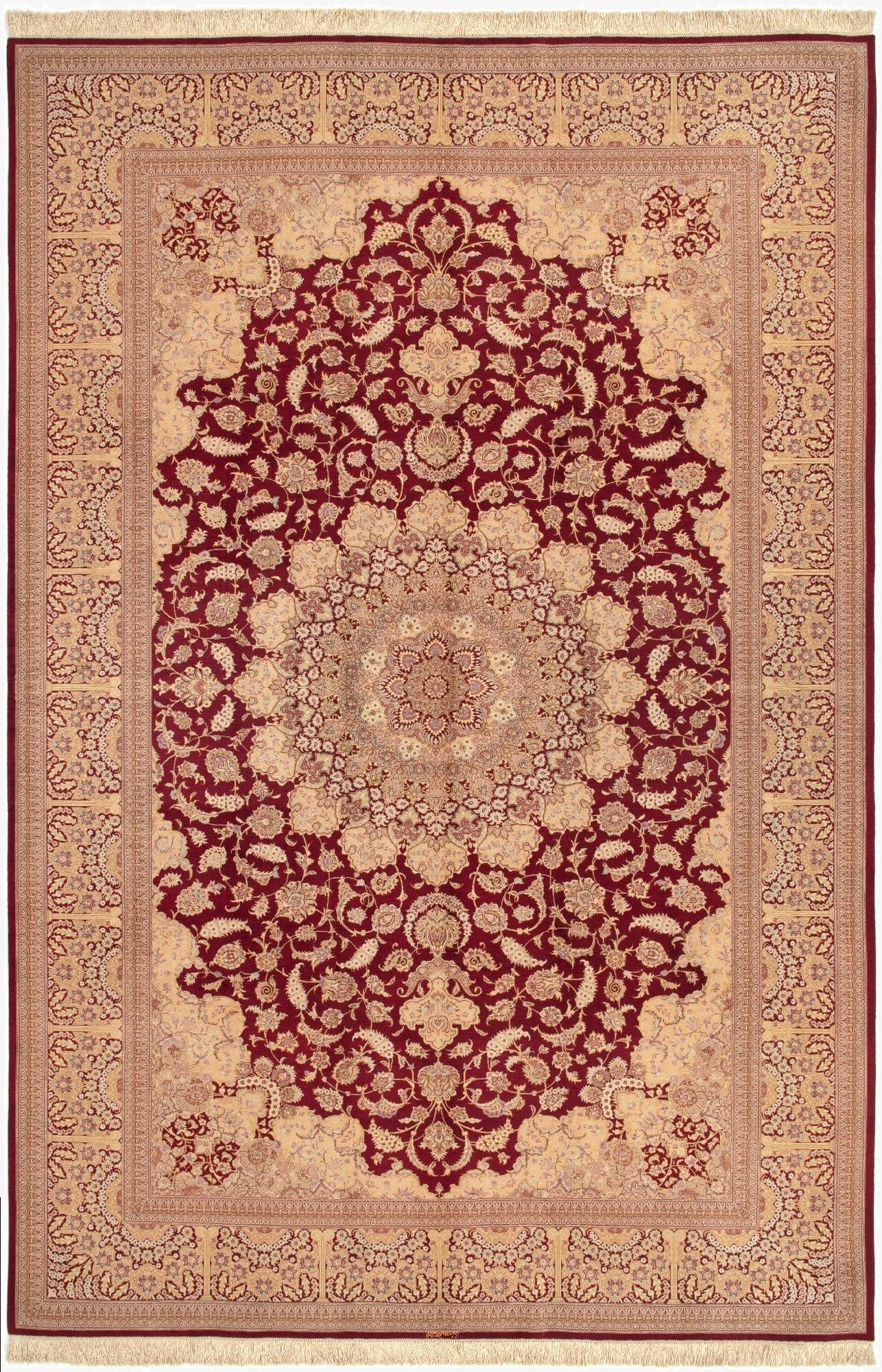 6' 6 x 9' 9 Ghom Silk Rug