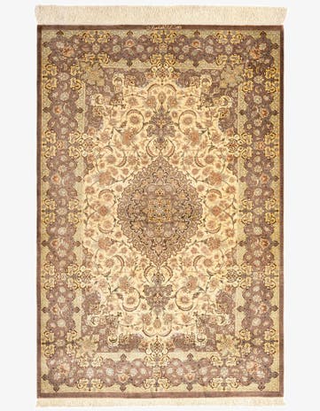 3' 4 x 5' 1 Ghom Silk Rug