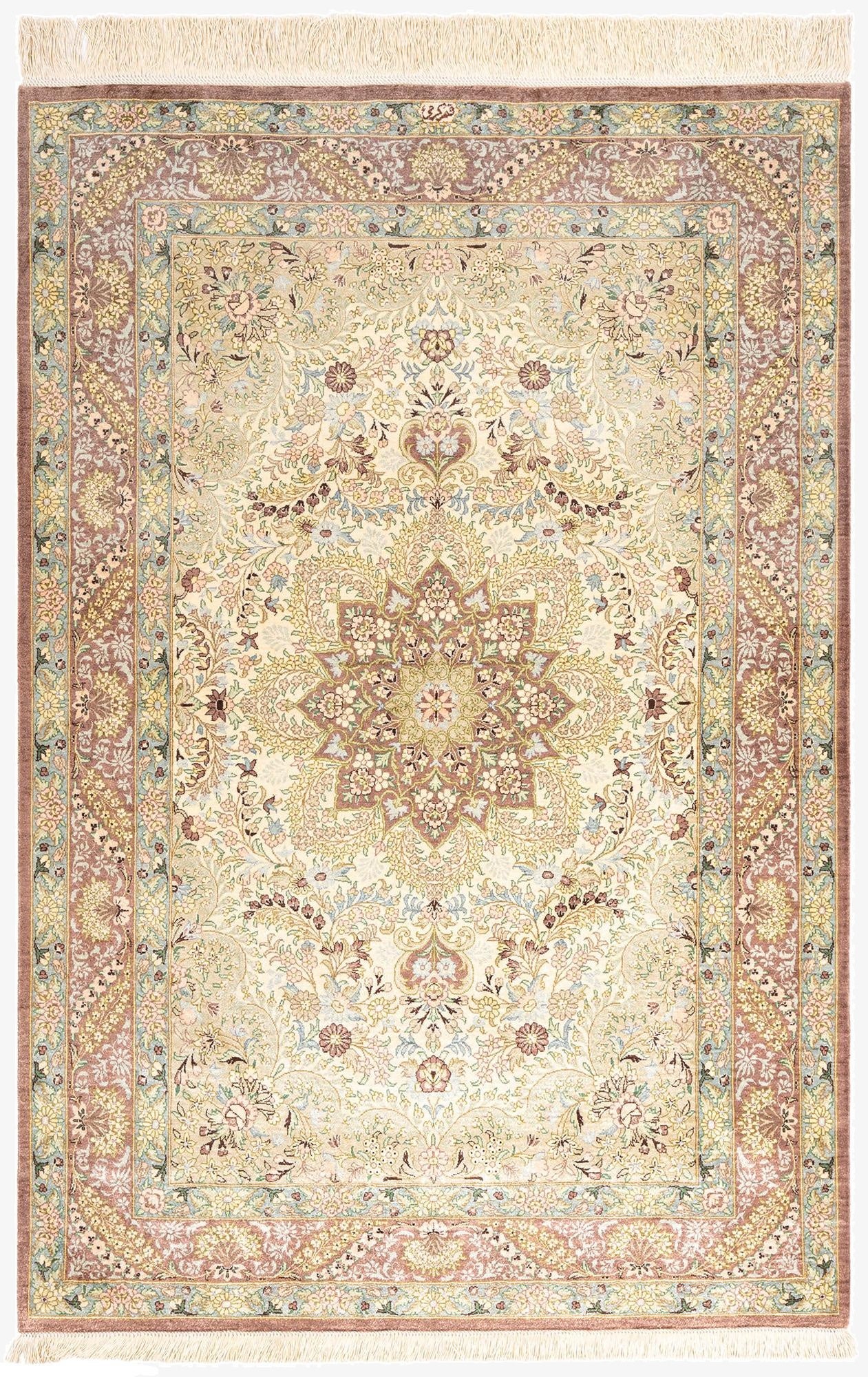 3' 3 x 4' 10 Ghom Silk Rug