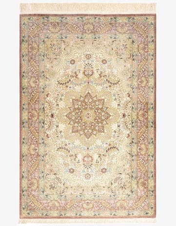 3' 3 x 4' 10 Ghom Silk Rug