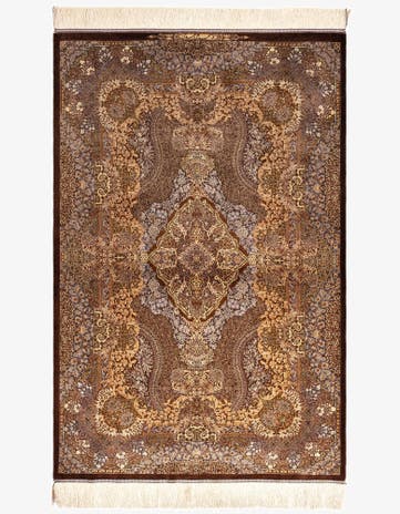 3' 5 x 5' Ghom Silk Rug