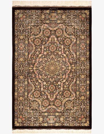 3' 4 x 5' 1 Ghom Silk Rug