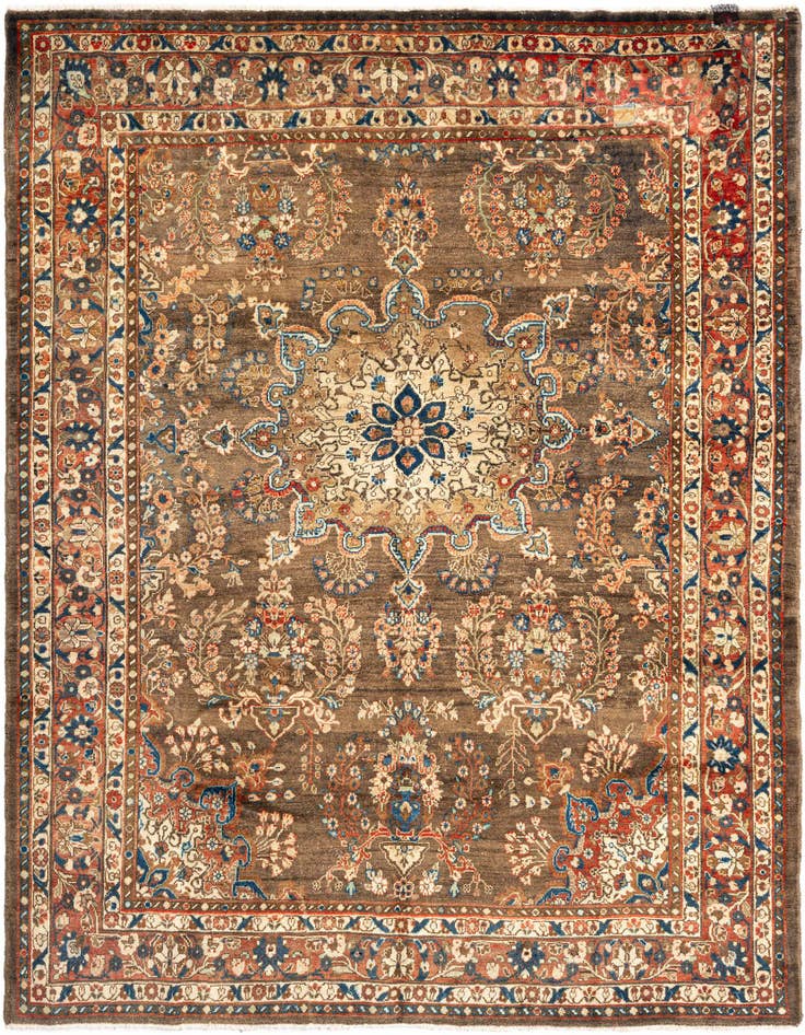 Detail image of 7' 2 x 8' 10 Hamedan Wool Rug