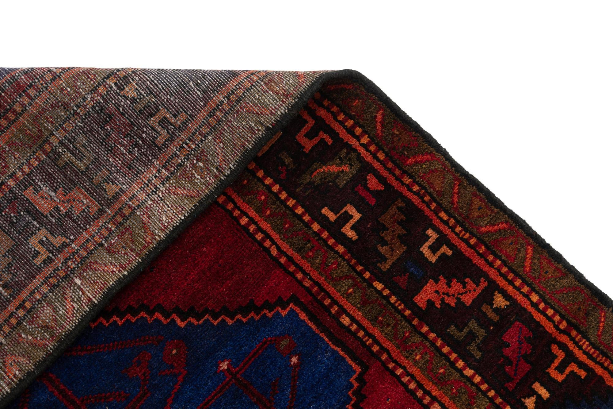 4' 1 x 7' 6 Hamedan Wool Rug