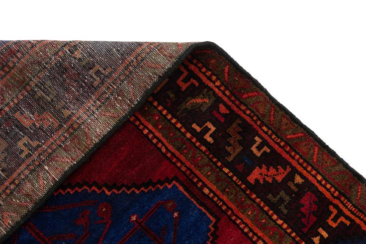 Detail image of 4' 1 x 7' 6 Hamedan Wool Rug