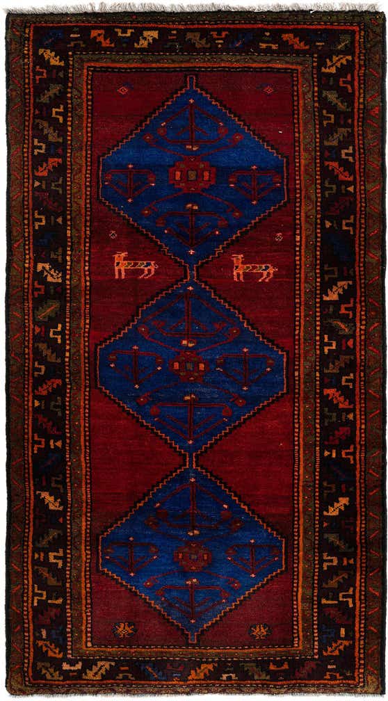 4' 1 x 7' 6 Hamedan Wool Rug