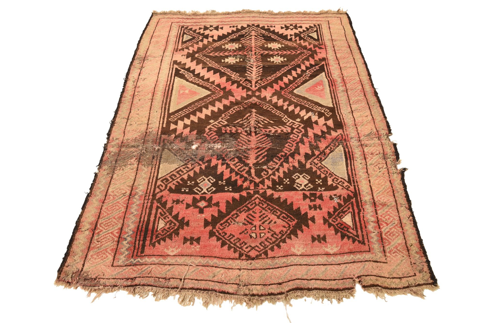 4' 2 x 6' 4 Hand Knotted Hamedan Persian Wool Rug